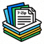 7-Zip 压缩软件官方图标 - 彩色文件堆叠样式