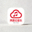 网易云音乐官方图标 - 红色音符与云朵组合，网易公司出品